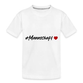 Mannschaft Herz - Kinder Premium Bio T-Shirt - Weiß - Vorne