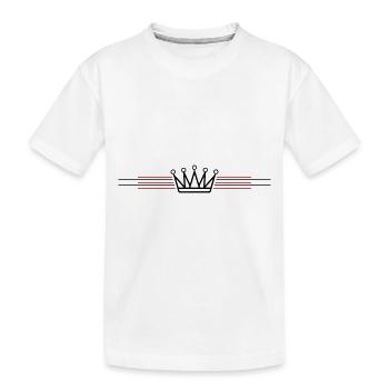 Krone Icon - Kinder Premium Bio T-Shirt - Weiß - Vorne