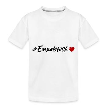 One-of-a-kind heart - Kids' Premium Organic T-Shirt - white - Front