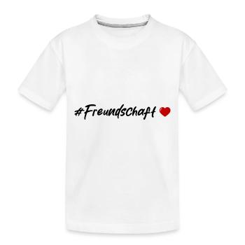 Cœur d’amitié - T-shirt bio Premium Enfant - blanc - Devant