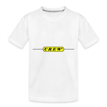 Crew Linie - Kinder Premium Bio T-Shirt - Weiß - Vorne