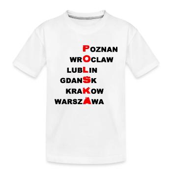 Poland - Polska - Kids' Premium Organic T-Shirt - white - Front