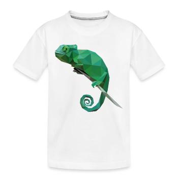 Chamäleon Chamäleons T-Shirt Geschenk Reptilien - Kinder Premium Bio T-Shirt - Weiß - Vorne