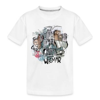 Hanseatic City of Wismar - Kids' Premium Organic T-Shirt - white - Front