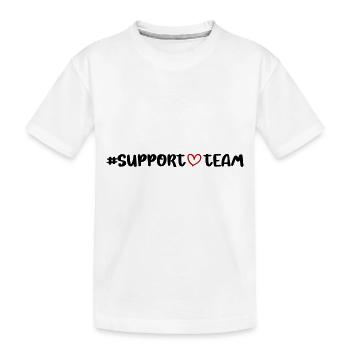 Support Team Herz - Kinder Premium Bio T-Shirt - Weiß - Vorne