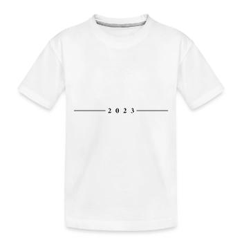 2023 jahr - Kinder Premium Bio T-Shirt - Weiß - Vorne