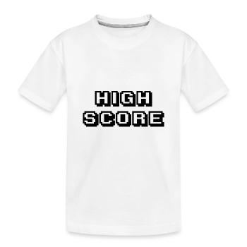 Arcade noir High Score - T-shirt bio Premium Enfant - blanc - Devant