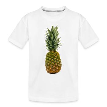 Ananas pineapple - Kids' Premium Organic T-Shirt - white - Front