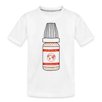 ich bin für die Globulisierung globuli homöopathie - Kinder Premium Bio T-Shirt - Weiß - Vorne