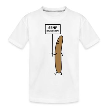 Senf dazugeben - Kinder Premium Bio T-Shirt - Weiß - Vorne