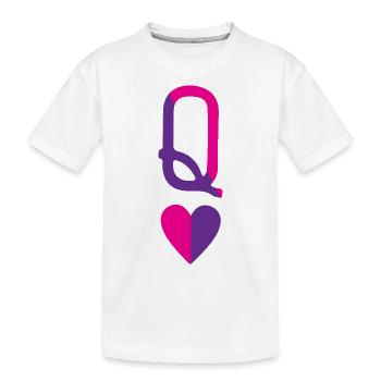 Königin der Herzen - Kinder Premium Bio T-Shirt - Weiß - Vorne