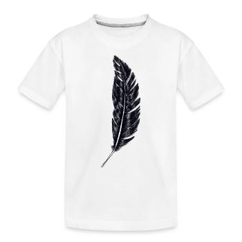 Feder - Kinder Premium Bio T-Shirt - Weiß - Vorne