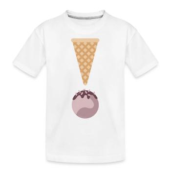 Une glace, un point c'est tout! - T-shirt bio Premium Enfant - blanc - Devant