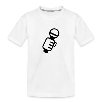 Microphone - Kids' Premium Organic T-Shirt - white - Front