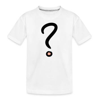 Fragezeichen Symbol, Satzzeichen Vektor-Zeichnung - Kinder Premium Bio T-Shirt - Weiß - Vorne