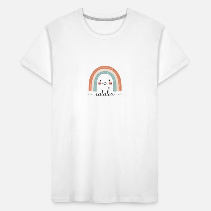 Catalea! Rainbow design, customizable Kids' Premium Organic T-Shirt