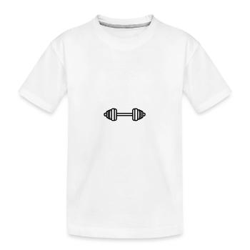 haltère - T-shirt bio Premium Enfant - blanc - Devant
