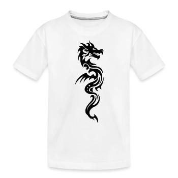 tribal dragon - Kinder Premium Bio T-Shirt - Weiß - Vorne
