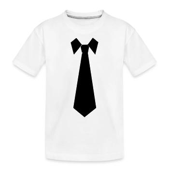 Cravate - T-shirt bio Premium Enfant - blanc - Devant