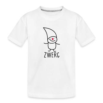 Zwerg - Kinder Premium Bio T-Shirt - Weiß - Vorne