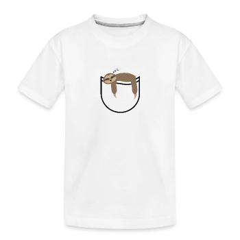 Paresseux de poche - T-shirt bio Premium Enfant - blanc - Devant