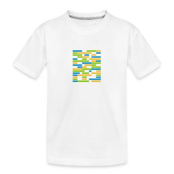 Stripe pink pink abstract striped gold - Kids' Premium Organic T-Shirt - white - Front