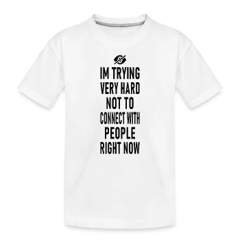 Graphique de sarcasme social - T-shirt bio Premium Enfant - blanc - Devant