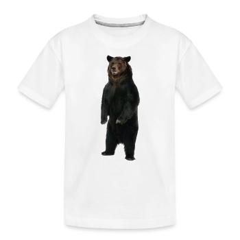 Stehender Bär - Kinder Premium Bio T-Shirt - Weiß - Vorne