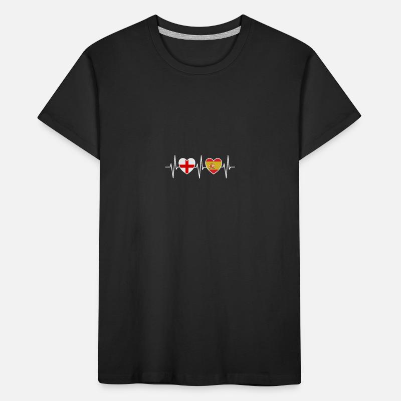 Angleterre et Espagne Drapeaux espagnols Drapeaux T-shirt bio Premium Enfant