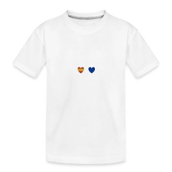 Spain and Europe EU European Union flag - Kids' Premium Organic T-Shirt - white - Front