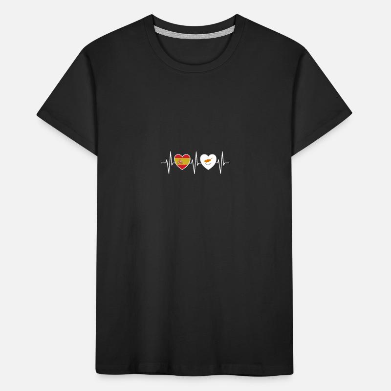 Espagne et Chypre Drapeau chypriote Drapeaux T-shirt bio Premium Enfant