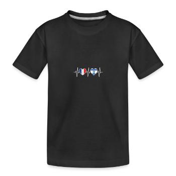 France and Israel Israeli flag - Kids' Premium Organic T-Shirt - black - Front