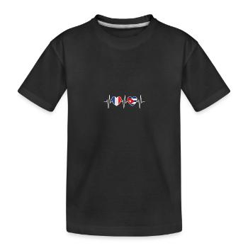 France and Cuba Cuban flag Flag - Kids' Premium Organic T-Shirt - black - Front