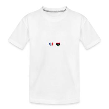 France et Libye Drapeau libyen - T-shirt bio Premium Enfant - blanc - Devant