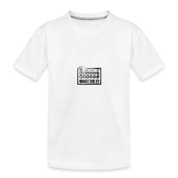 What The F? Aperture Joke for Photographer - Kids' Premium Organic T-Shirt - white - Front