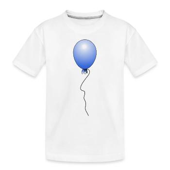 Ballon - Blau - Kinder Premium Bio T-Shirt - Weiß - Vorne