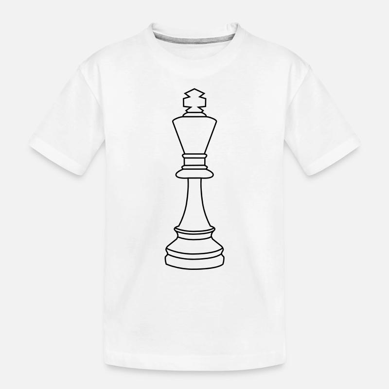 roi d'échecs - T-shirt bio Premium Enfant - blanc