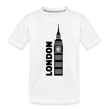 London - Kids' Premium Organic T-Shirt - white - Front