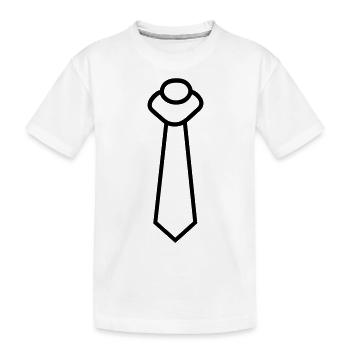 Cravate - T-shirt bio Premium Enfant - blanc - Devant