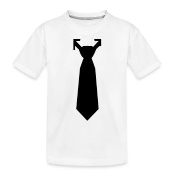 Cravate - T-shirt bio Premium Enfant - blanc - Devant