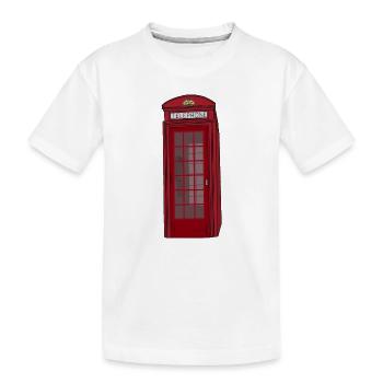 Cabine Téléphonique Téléphone Vintage - T-shirt bio Premium Enfant - blanc - Devant