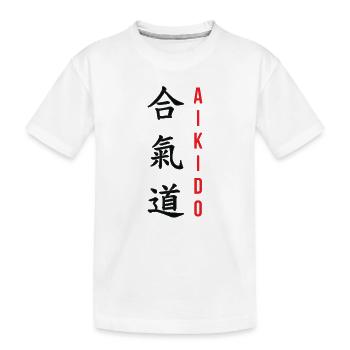 Aikido – Kampfsport – Aikido - Kinder Premium Bio T-Shirt - Weiß - Vorne