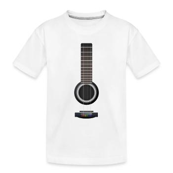 Guitare acoustique arc-en-ciel - T-shirt bio Premium Enfant - blanc - Devant