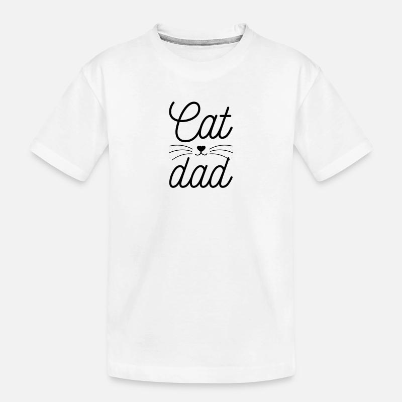 Cat dad - T-shirt bio Premium Enfant - blanc