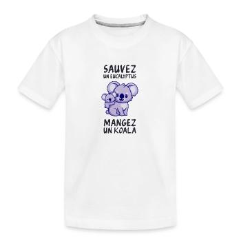 Sauvez un eucalyptus, mangez un koala. - T-shirt bio Premium Enfant - blanc - Devant