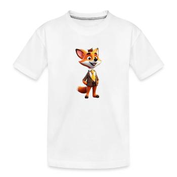 Renard élégant - T-shirt bio Premium Enfant - blanc - Devant