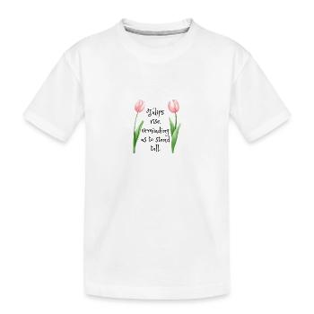 T-Shirt-Tulpen steigen auf und erinnern uns daran, aufrecht zu stehen - Kinder Premium Bio T-Shirt - Weiß - Vorne