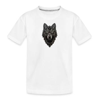 Wildlife Illustration with Gothic Roses - Kids' Premium Organic T-Shirt - white - Front