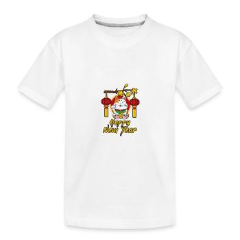 Vietnamesisches Neujahr Katze 2023 I Geschenk - Kinder Premium Bio T-Shirt - Weiß - Vorne