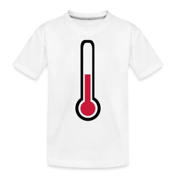 Thermometer - Kinder Premium Bio T-Shirt - Weiß - Vorne